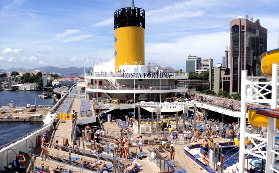 O Costa Fortuna fará embarques exclusivos no Rio de Janeiro